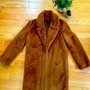 Forever 21, Fux Fur, Long coat, Small